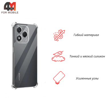 Чехол для Huawei Honor 400 Lite силиконовый с усиленными углами, прозрачный