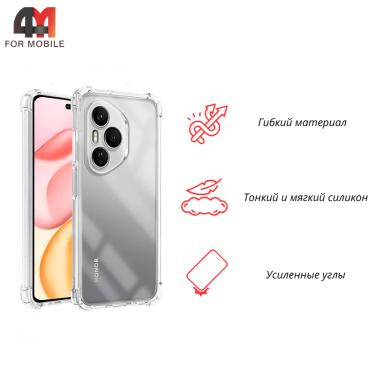 Чехол для Huawei Honor 400 Pro силиконовый с усиленными углами, прозрачный