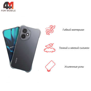 Чехол для Huawei Honor 400 силиконовый с усиленными углами, прозрачный