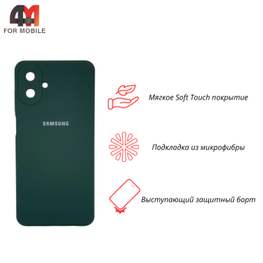 Чехол для Samsung A07 Silicone Case, темно-зеленого цвета