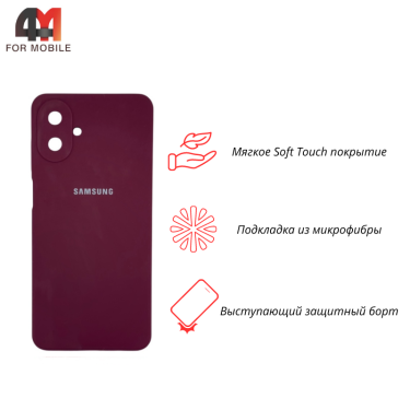 Чехол для Samsung A07 Silicone Case, цвет марсала