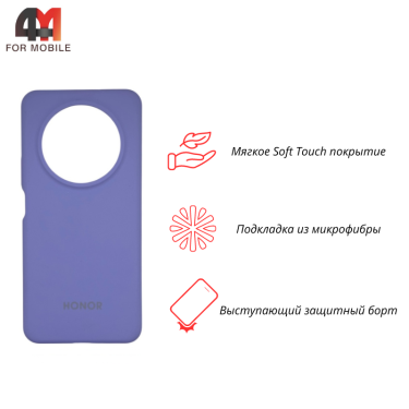 Чехол для Honor X9C Smart Silicone Case, лавандового цвета