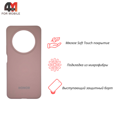 Чехол для Honor X9C Smart Silicone Case, пудрового цвета