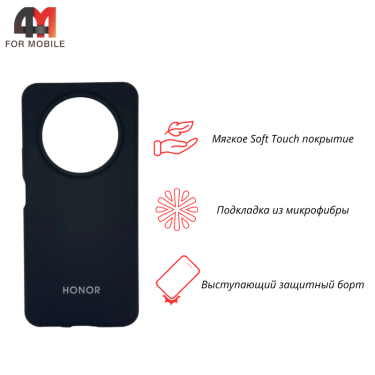 Чехол для Honor X9C Smart Silicone Case, черного цвета