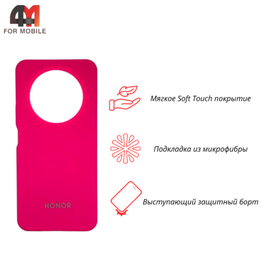 Чехол для Honor X9C Smart Silicone Case, ярко-розового цвета