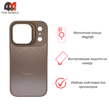 Чехол для Iphone 17 Pro Max Glass Pro+MagSafe, золотистого цвета