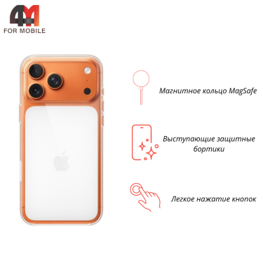 Чехол для iPhone 17 Pro Clear Case+MagSafe, прозрачный