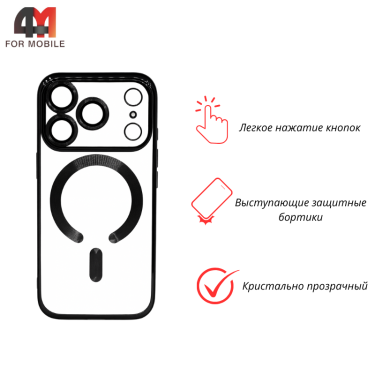 Чехол для iPhone 17 Pro силиконовый с MagSafe, серого цвета, J-Case