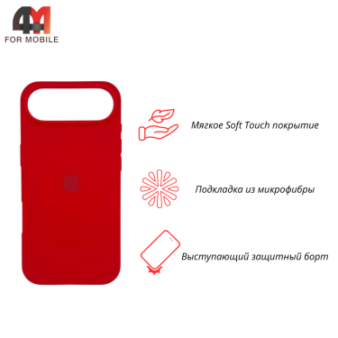 Чехол для iPhone 17 Air Silicone Case, 14 красный