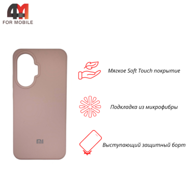 Чехол для Xiaomi Poco F7 5G Silicone Case, пудрового цвета