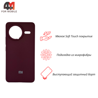 Чехол для Xiaomi Poco F7 Pro 5G Silicone Case, цвет марсала