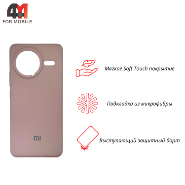 Чехол для Xiaomi Poco F7 Pro 5G Silicone Case, пудрового цвета