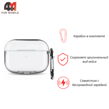 Чехол для Airpods Pro Protective Case, прозрачный