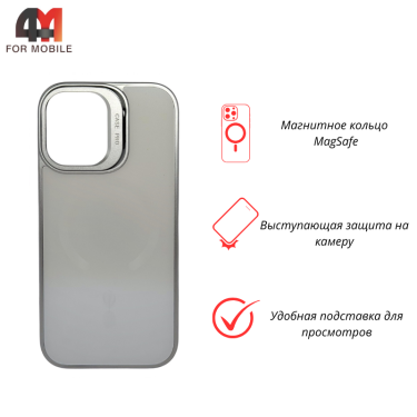 Чехол для iPhone 17 Glass Pro+MagSafe, белого цвета