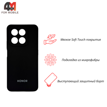 Чехол для Honor X7D Silicone Case, черного цвета