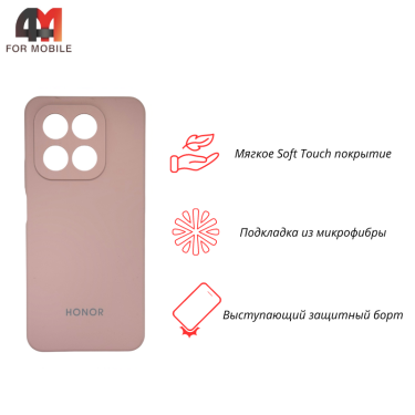 Чехол для Honor X7D Silicone Case, пудрового цвета