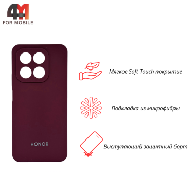 Чехол для Honor X7D Silicone Case, цвет марсала