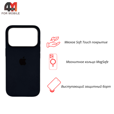 Чехол для iPhone 17 Pro Silicone Case Premium+MagSafe, Black