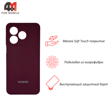 Чехол для Honor X5C/X5C Plus Silicone Case, цвет марсала