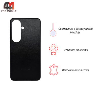 Чехол для Samsung S26 Plus Leather Case, черного цвета