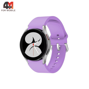 Сменный браслет для Samsung Watch 20 Mm силиконовый, лавандового цвета