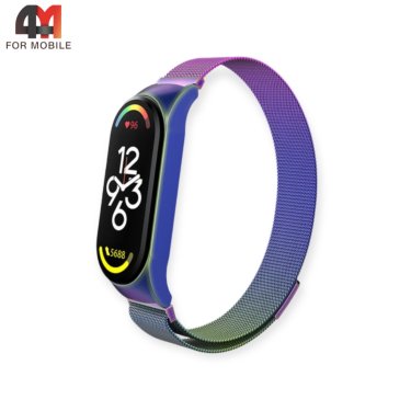 Сменный браслет для Xiaomi Mi Band 8/9/10 миланская петля, цвет хамелеон