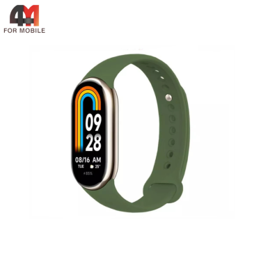 Сменный браслет для Xiaomi Mi Band 8/9/10 силиконовый, цвет хаки