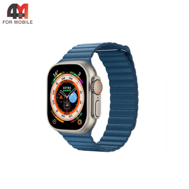 Сменный браслет для Apple Watch 38/40/41/42 (10 серия) Mm Leather, темно-бирюзовый