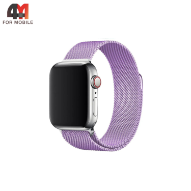 Сменный браслет для Apple Watch 38/40/41/42 (10 серия) Mm миланская петля, лавандовый
