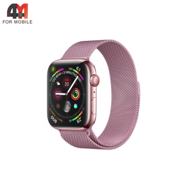 Сменный браслет для Apple Watch 42/44/45/46/49 Mm миланская петля, матовый розовый