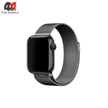 Сменный браслет для Apple Watch 42/44/45/46/49 Mm миланская петля, серый