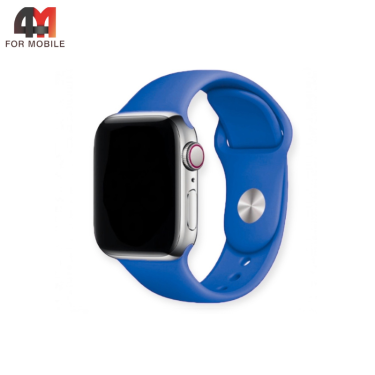 Сменный браслет для Apple Watch 38/40/41/42 (10 серия) Mm силиконовый, индиго