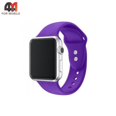 Сменный браслет для Apple Watch 42/44/45/46/49 Mm силиконовый, фиолетовый