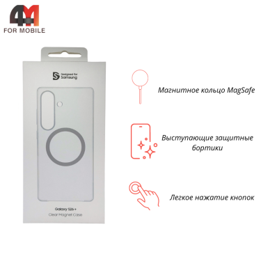 Чехол для Samsung S26 Plus Clear Case+MagSafe, прозрачный