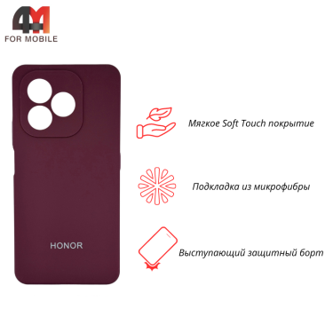 Чехол для Honor X8D Silicone Case, марсала