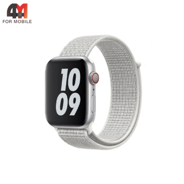 Сменный браслет для Apple Watch 38/40/41/42 (10 серия) Mm нейлоновый, белый