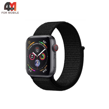 Сменный браслет для Apple Watch 42/44/45/46/49 Mm нейлоновый, черный