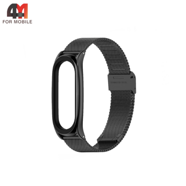 Сменный браслет для Xiaomi Mi Band 2 миланская петля, черный