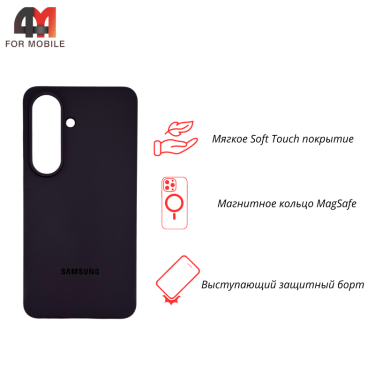 Чехол для Samsung S26 Silicone Case Premium с MagSafe, фиолетовый