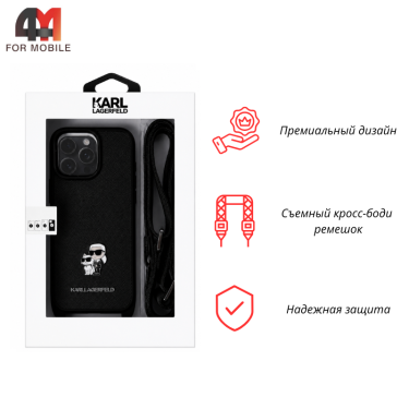 Чехол для iPhone 16 Pro Karl Lagerfeld, черный