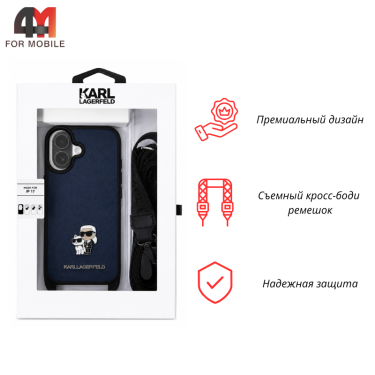 Чехол для iPhone 17 Karl Lagerfeld, синий