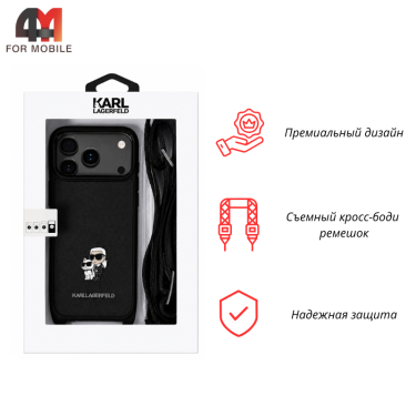 Чехол для iPhone 17 Pro Karl Lagerfeld, черный