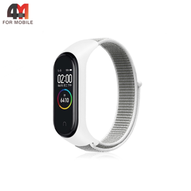 Сменный браслет для Xiaomi Mi Band 3/4/5/6/7 нейлоновый, белый
