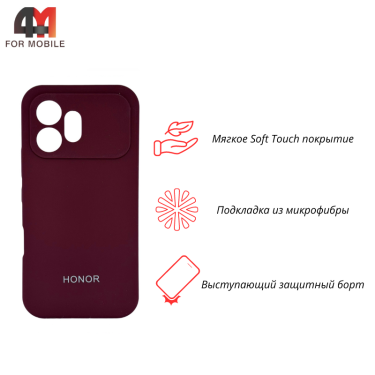 Чехол для Honor 600 Silicone Case, цвет марсала