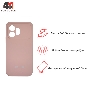Чехол для Honor 600 Silicone Case, пудрового цвета