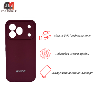 Чехол для Honor 600 Pro Silicone Case, цвет марсала