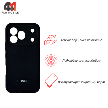 Чехол для Honor 600 Pro Silicone Case, черного цвета
