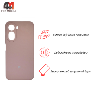 Чехол для Xiaomi Redmi A7 Pro 4G Silicone Case, пудрового цвета