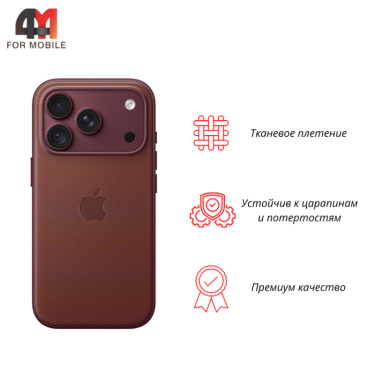 Чехол для iPhone 17 Pro/18 Pro TechWoven, Red Wine