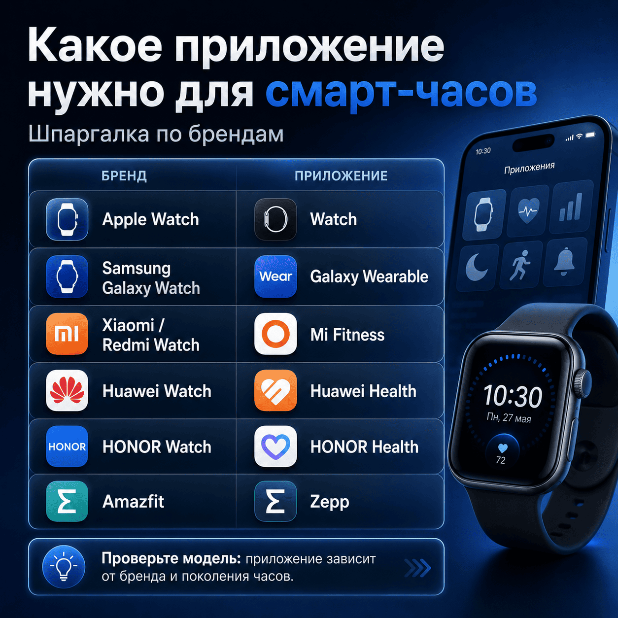 Какое приложение нужно для смарт часов